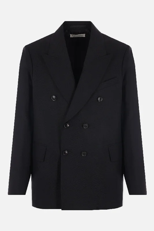 double-breasted wool jacket