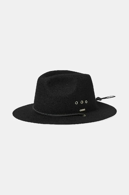 Wesley WTHR GUARD™ Packable Fedora - Black